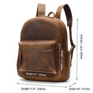 men's backpack Genuine Leather Backpack